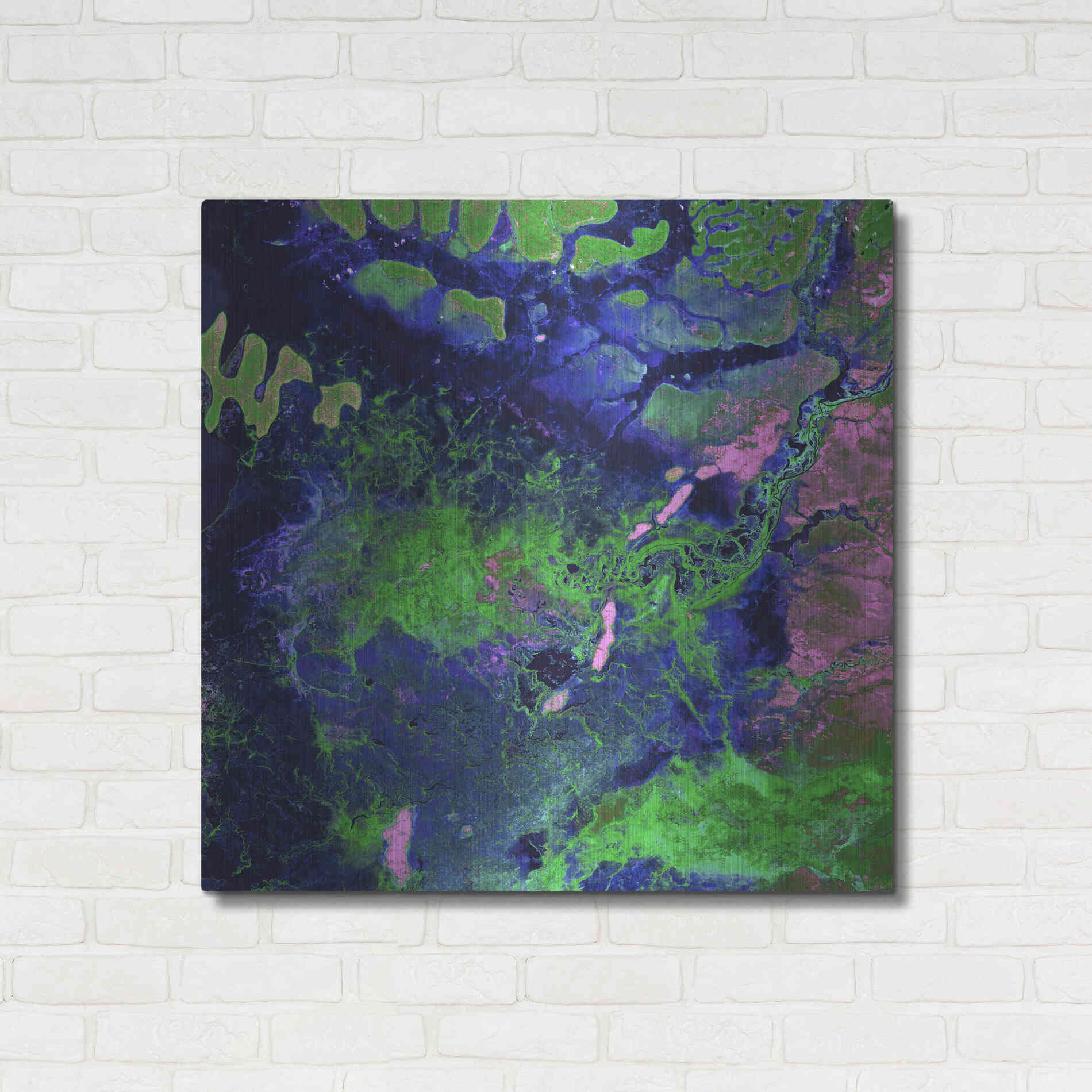 Luxe Metal Art 'Earth as Art: Wondrous Wetlands,' Metal Wall Art,36x36