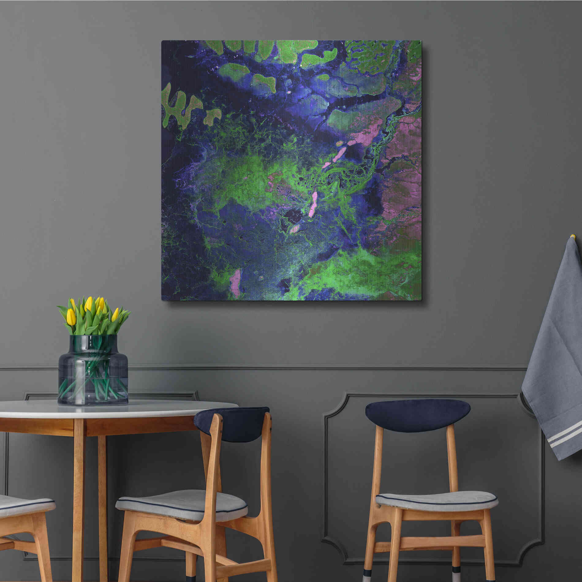 Luxe Metal Art 'Earth as Art: Wondrous Wetlands,' Metal Wall Art,36x36