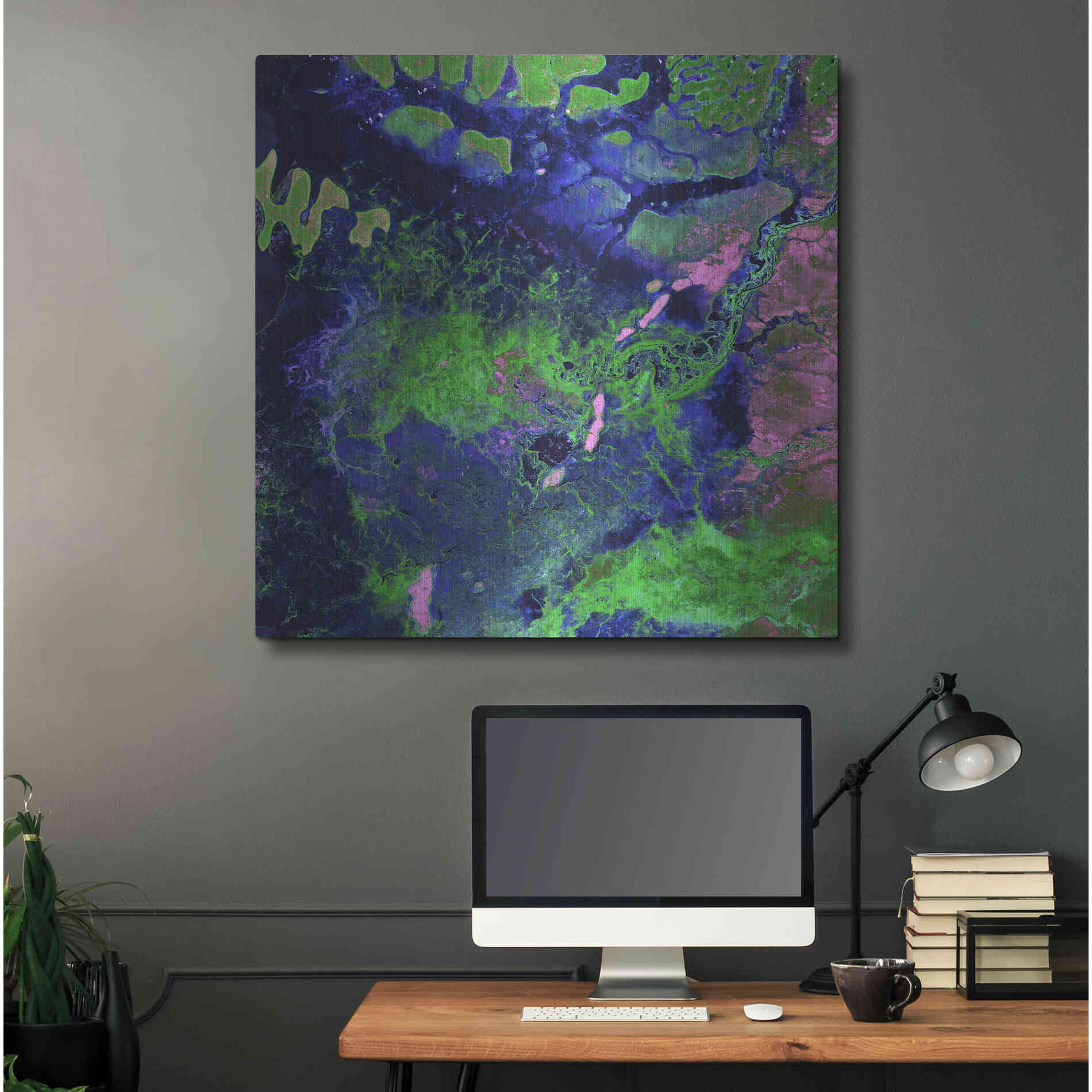 Luxe Metal Art 'Earth as Art: Wondrous Wetlands,' Metal Wall Art,36x36