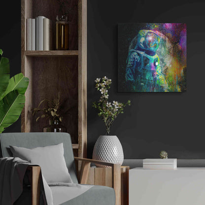 Luxe Metal Art 'BTC Bitcoin Moonlanding,' Metal Wall Art,24x24