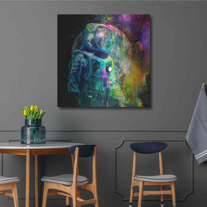 Luxe Metal Art 'BTC Bitcoin Moonlanding,' Metal Wall Art,36x36