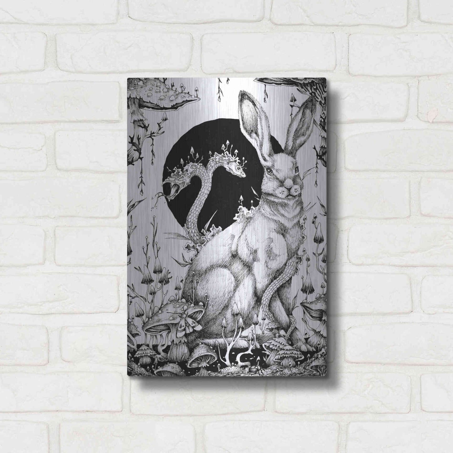 Luxe Metal Art 'Hare 2' by Avery Multer, Metal Wall Art,12x16