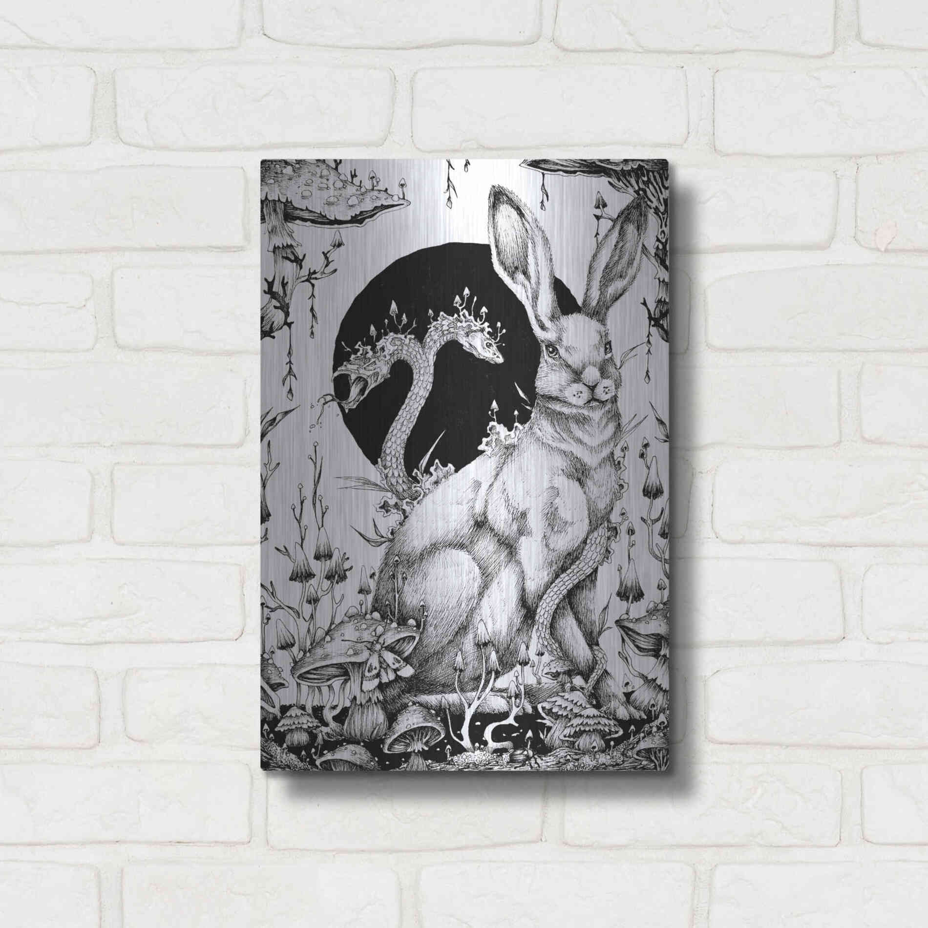 Luxe Metal Art 'Hare 2' by Avery Multer, Metal Wall Art,12x16
