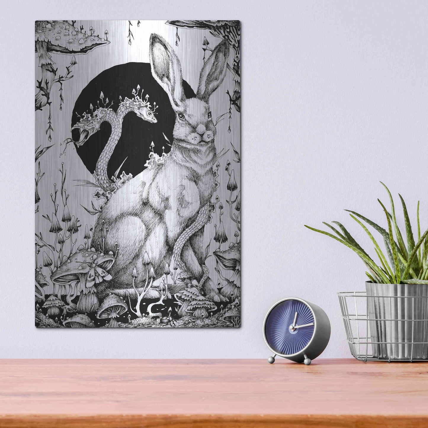 Luxe Metal Art 'Hare 2' by Avery Multer, Metal Wall Art,12x16