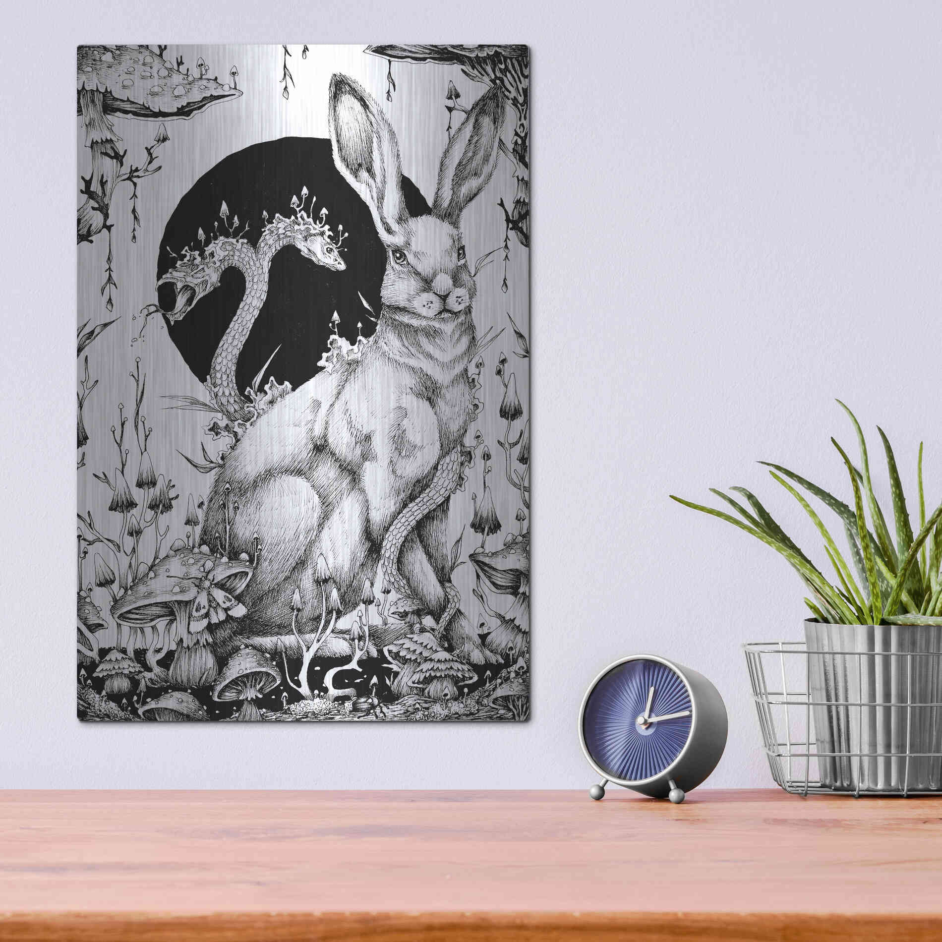 Luxe Metal Art 'Hare 2' by Avery Multer, Metal Wall Art,12x16