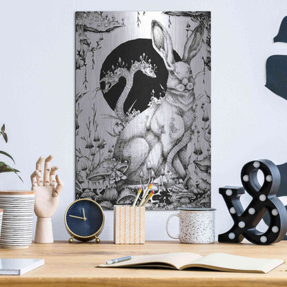 Luxe Metal Art 'Hare 2' by Avery Multer, Metal Wall Art,12x16