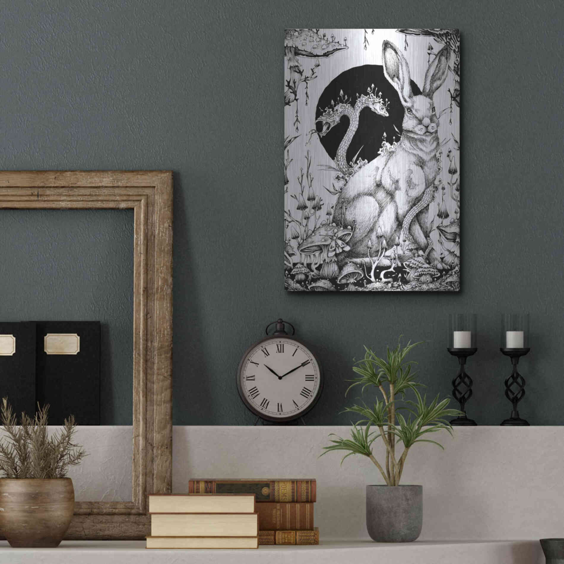 Luxe Metal Art 'Hare 2' by Avery Multer, Metal Wall Art,12x16