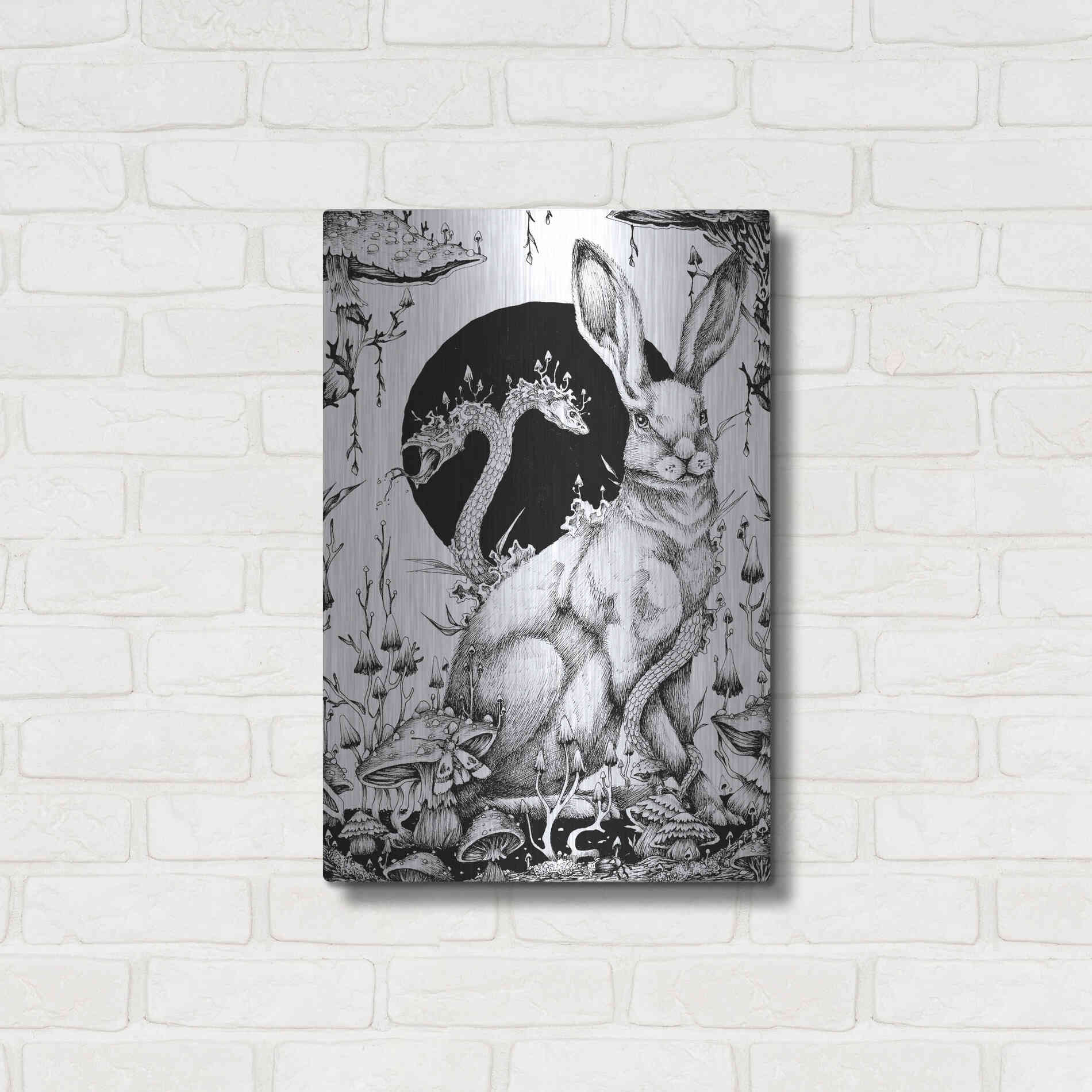 Luxe Metal Art 'Hare 2' by Avery Multer, Metal Wall Art,16x24