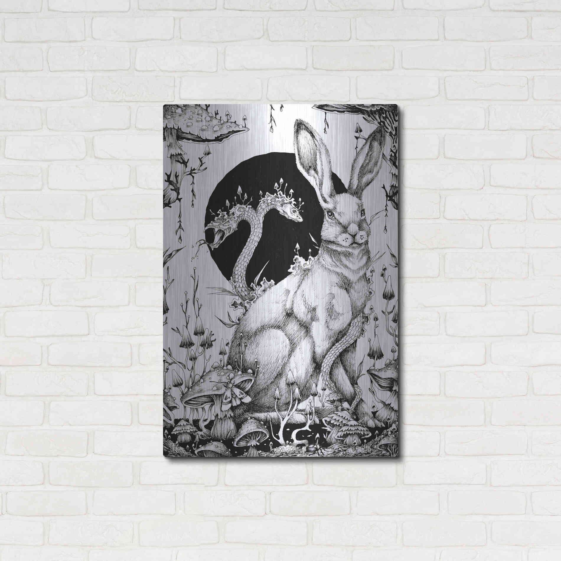 Luxe Metal Art 'Hare 2' by Avery Multer, Metal Wall Art,24x36