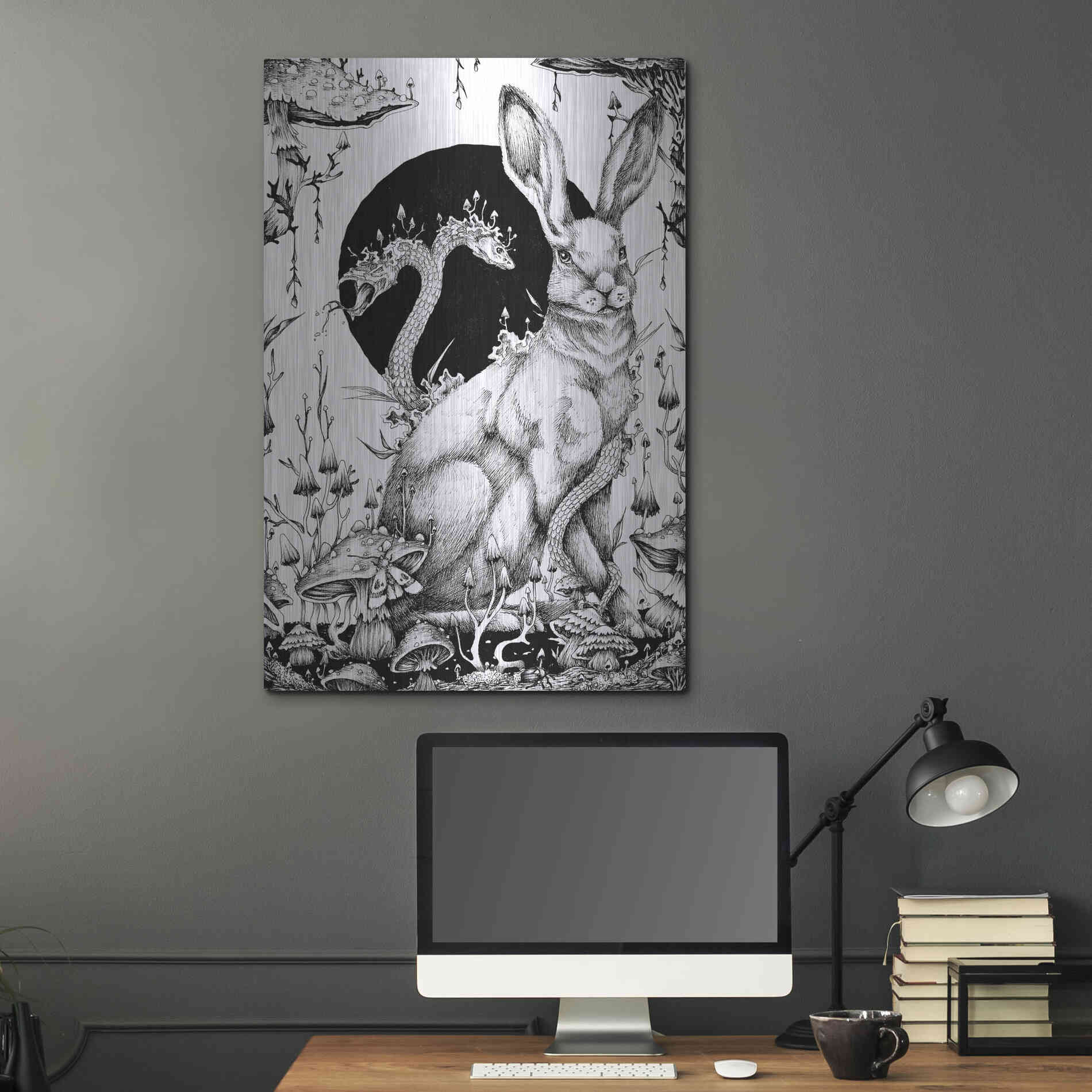 Luxe Metal Art 'Hare 2' by Avery Multer, Metal Wall Art,24x36