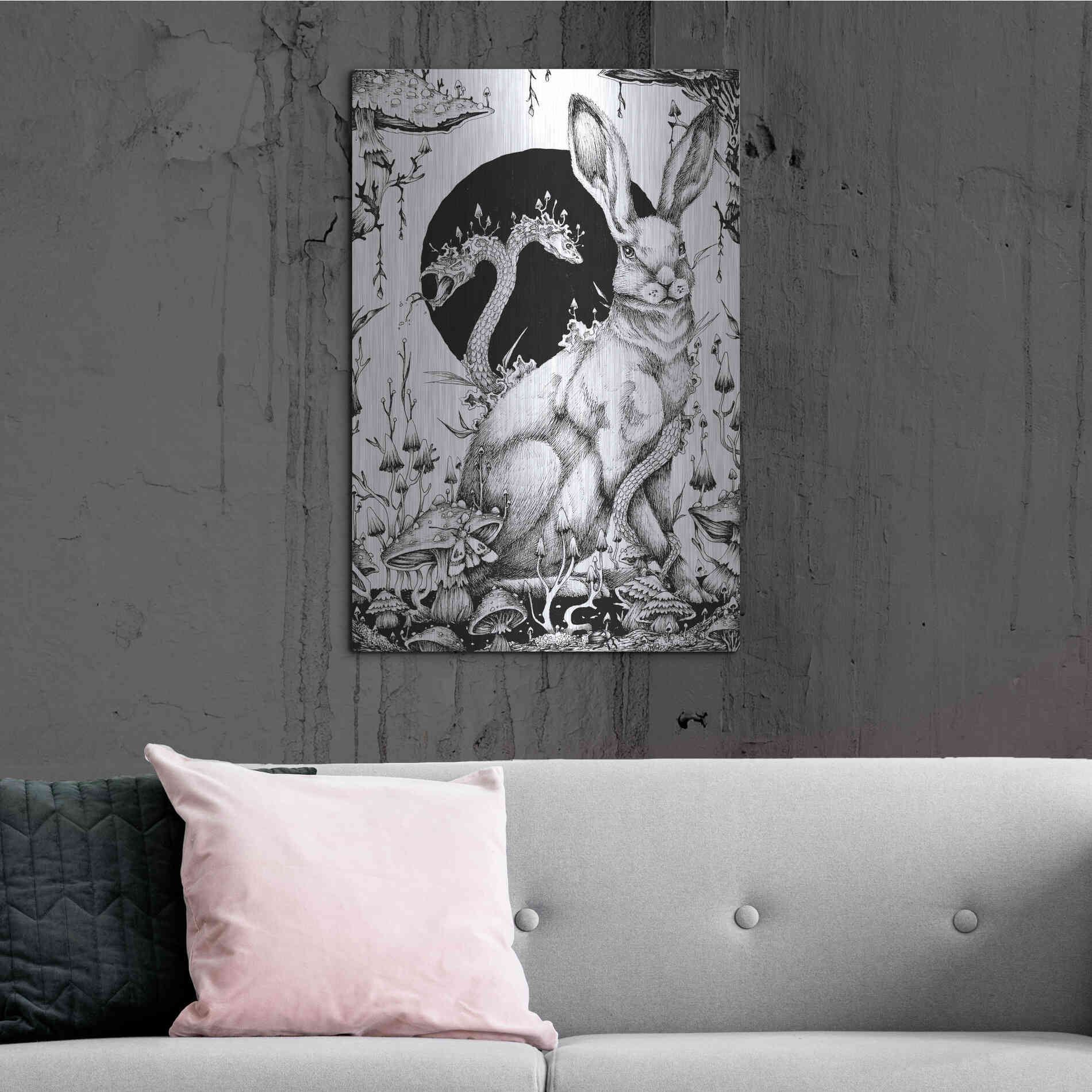 Luxe Metal Art 'Hare 2' by Avery Multer, Metal Wall Art,24x36