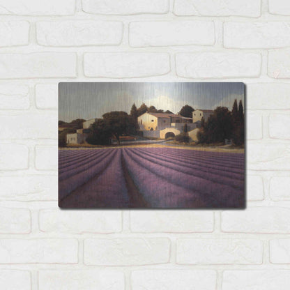 Luxe Metal Art 'Lavender Fields I' by James Wiens, Metal Wall Art,16x12