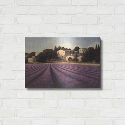 Luxe Metal Art 'Lavender Fields I' by James Wiens, Metal Wall Art,24x16