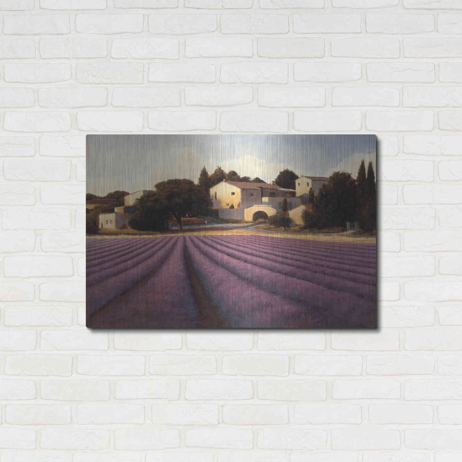 Luxe Metal Art 'Lavender Fields I' by James Wiens, Metal Wall Art,36x24