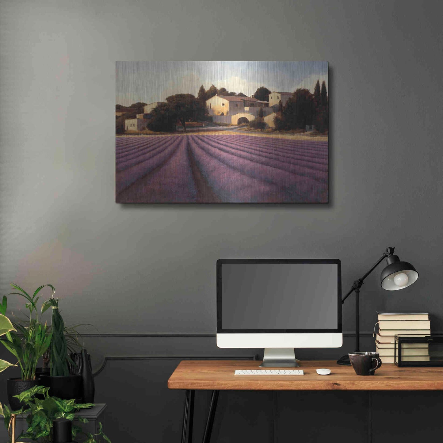 Luxe Metal Art 'Lavender Fields I' by James Wiens, Metal Wall Art,36x24