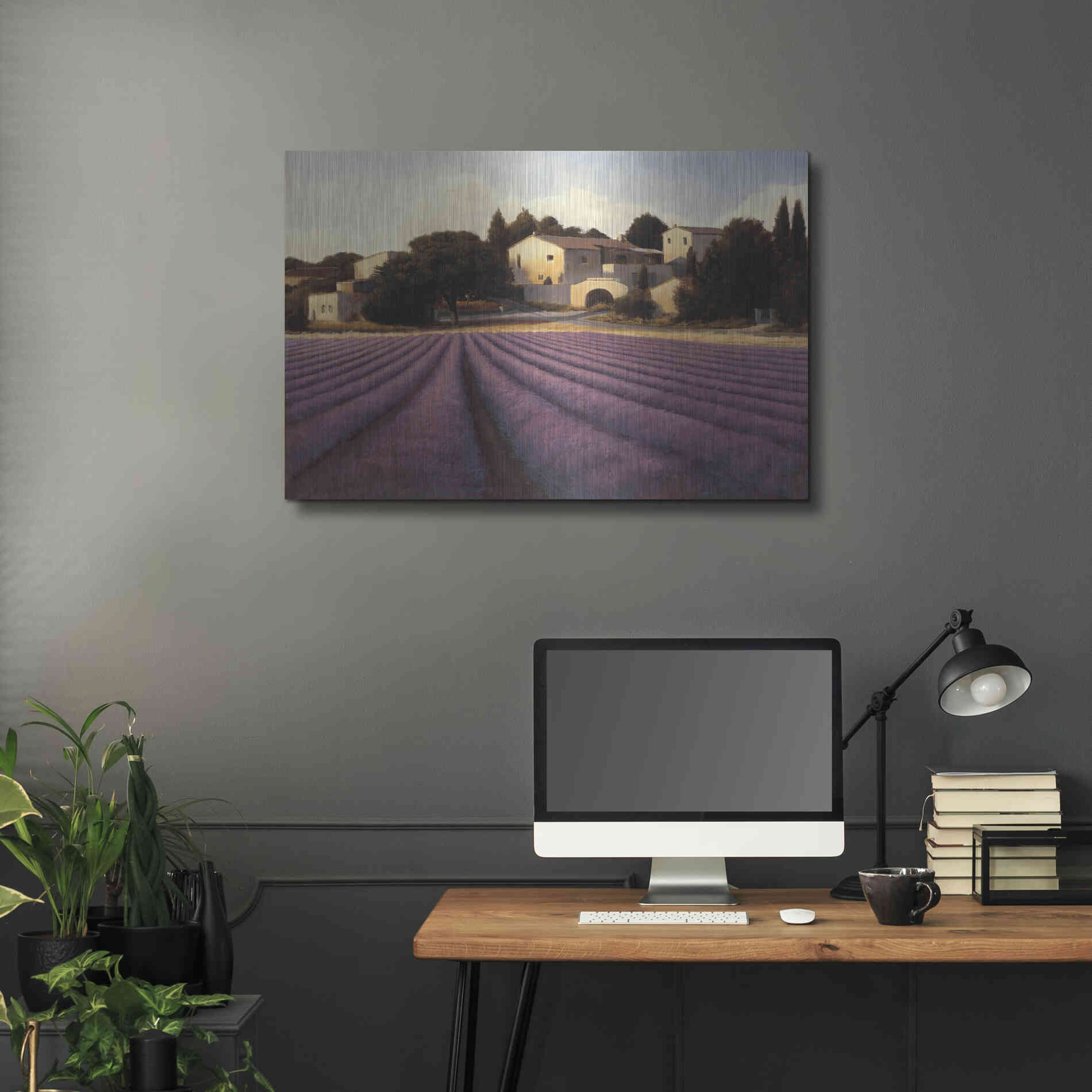 Luxe Metal Art 'Lavender Fields I' by James Wiens, Metal Wall Art,36x24