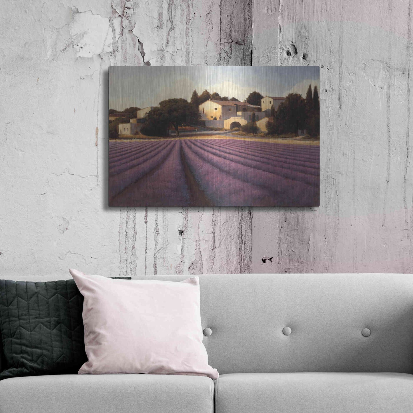 Luxe Metal Art 'Lavender Fields I' by James Wiens, Metal Wall Art,36x24