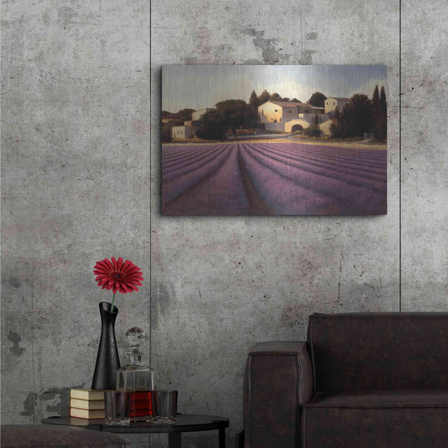 Luxe Metal Art 'Lavender Fields I' by James Wiens, Metal Wall Art,36x24