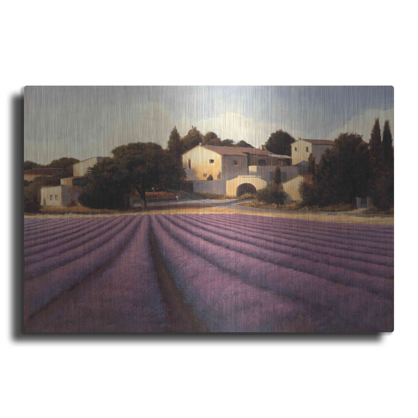 Luxe Metal Art 'Lavender Fields I' by James Wiens, Metal Wall Art