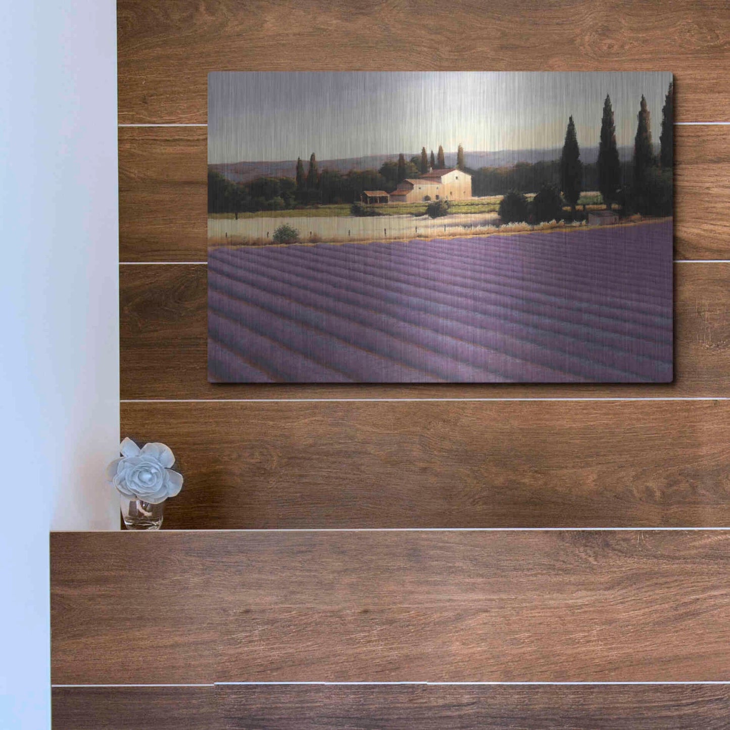 Luxe Metal Art 'Lavender Fields II' by James Wiens, Metal Wall Art,16x12