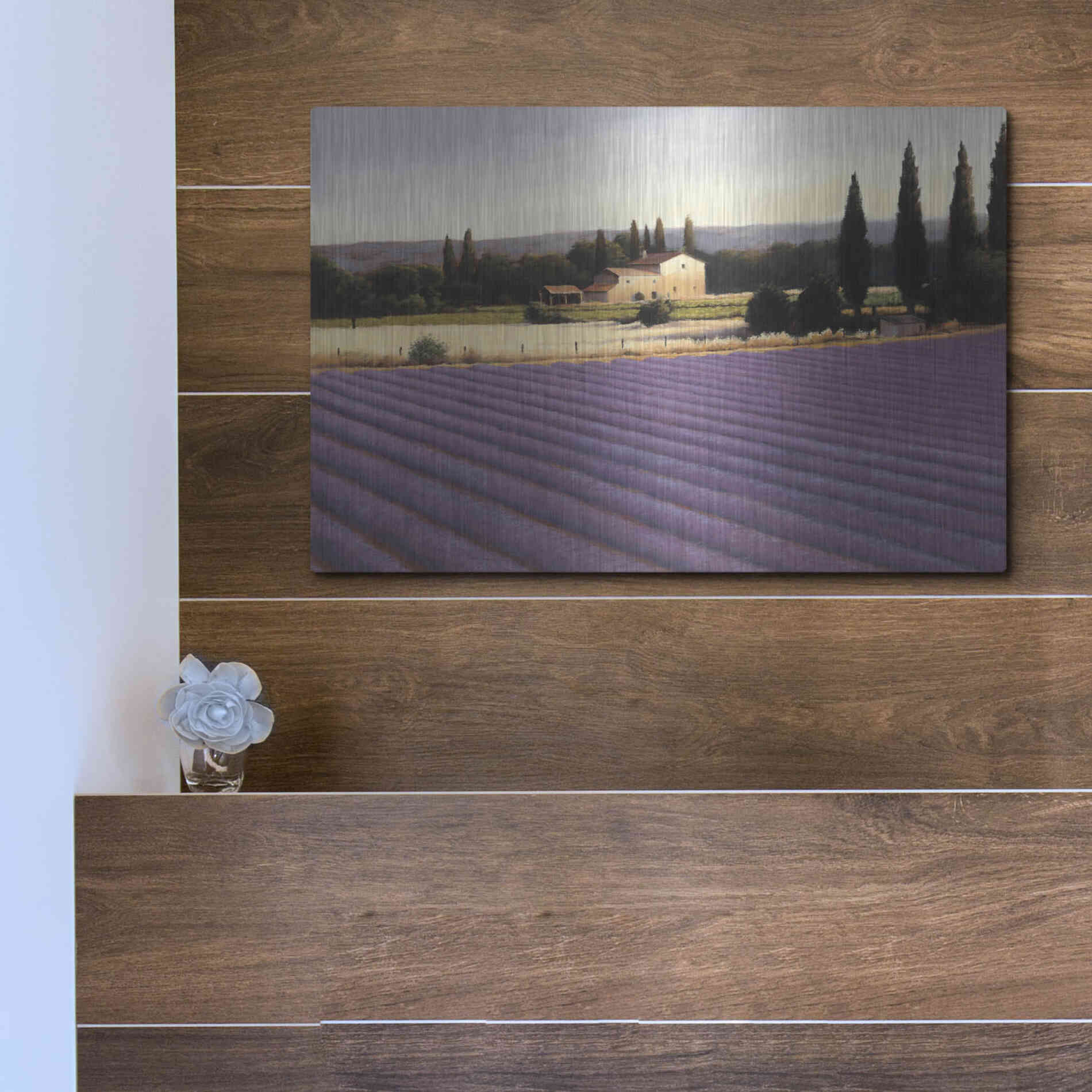 Luxe Metal Art 'Lavender Fields II' by James Wiens, Metal Wall Art,16x12