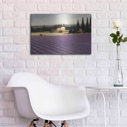 Luxe Metal Art 'Lavender Fields II' by James Wiens, Metal Wall Art,24x16