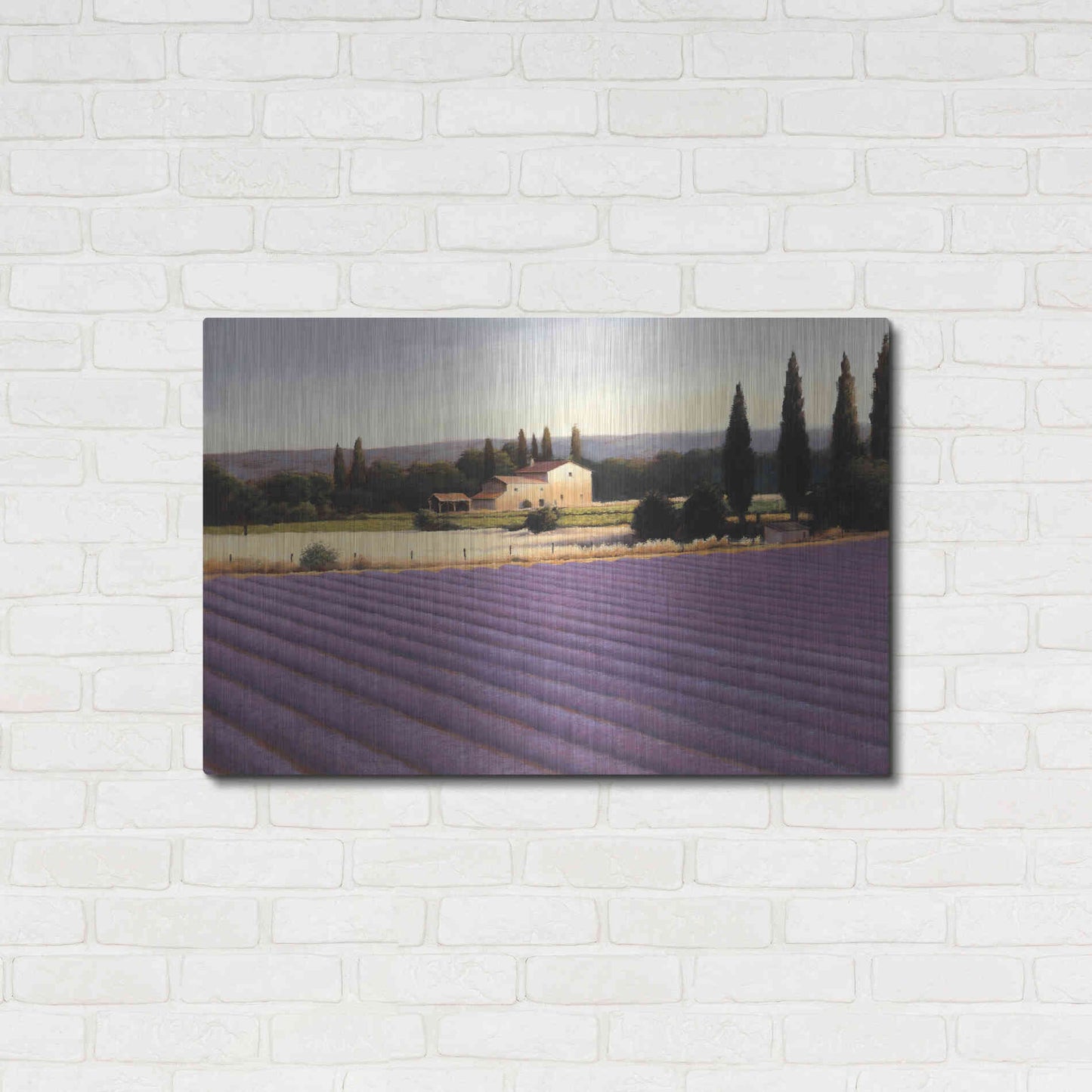 Luxe Metal Art 'Lavender Fields II' by James Wiens, Metal Wall Art,36x24