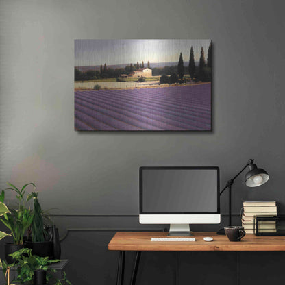 Luxe Metal Art 'Lavender Fields II' by James Wiens, Metal Wall Art,36x24