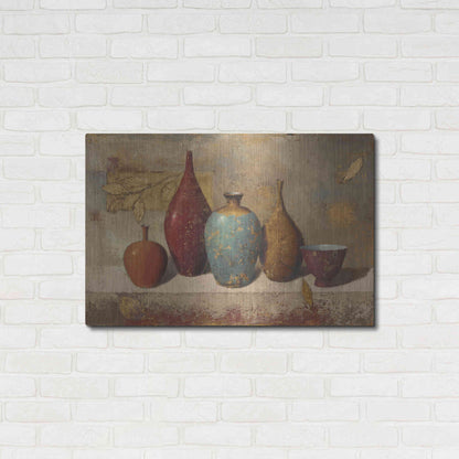 Luxe Metal Art 'Leaves and Vessels' by James Wiens, Metal Wall Art,36x24