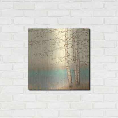Luxe Metal Art 'Golden Birch II' by James Wiens, Metal Wall Art,24x24