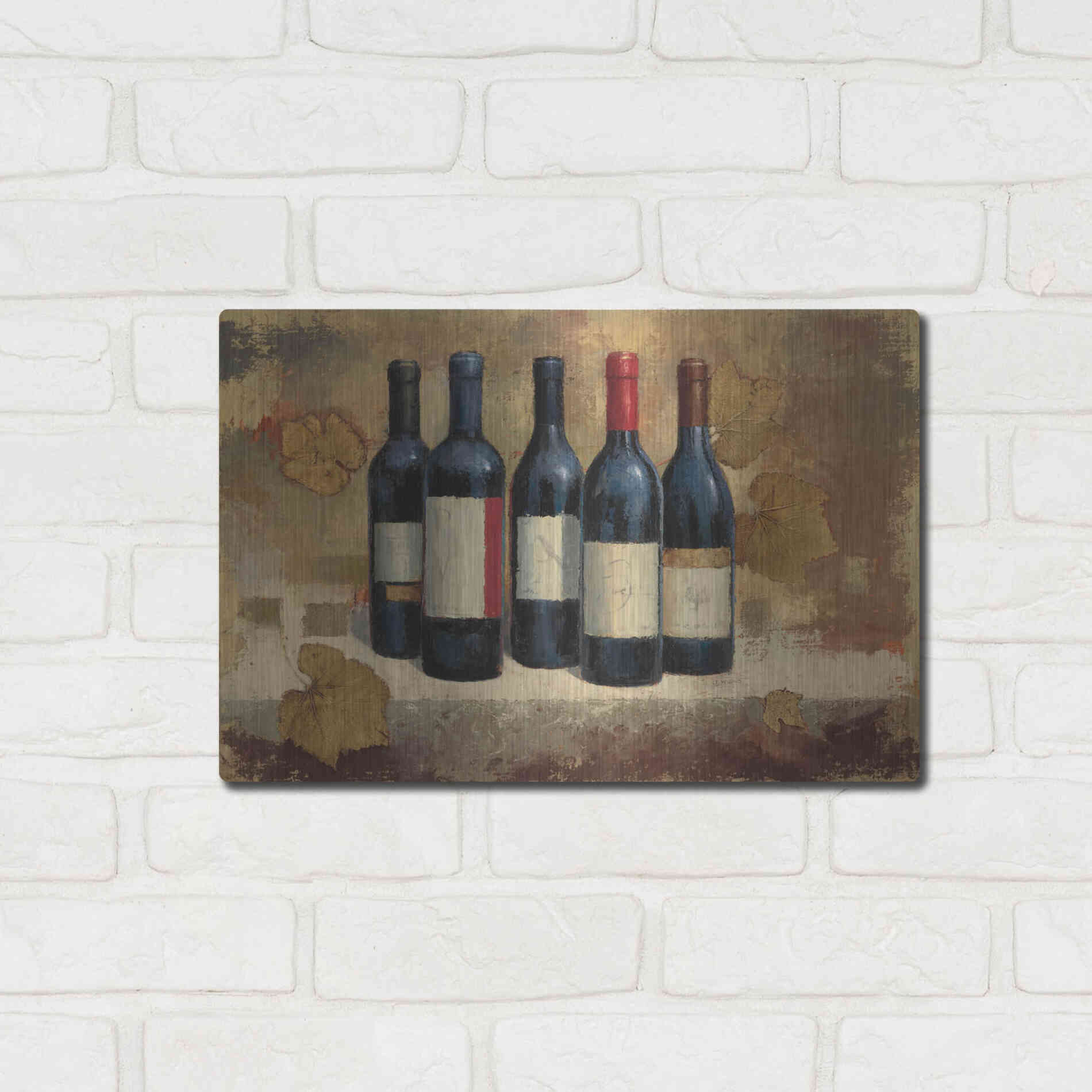 Luxe Metal Art 'Napa Reserve' by James Wiens, Metal Wall Art,16x12
