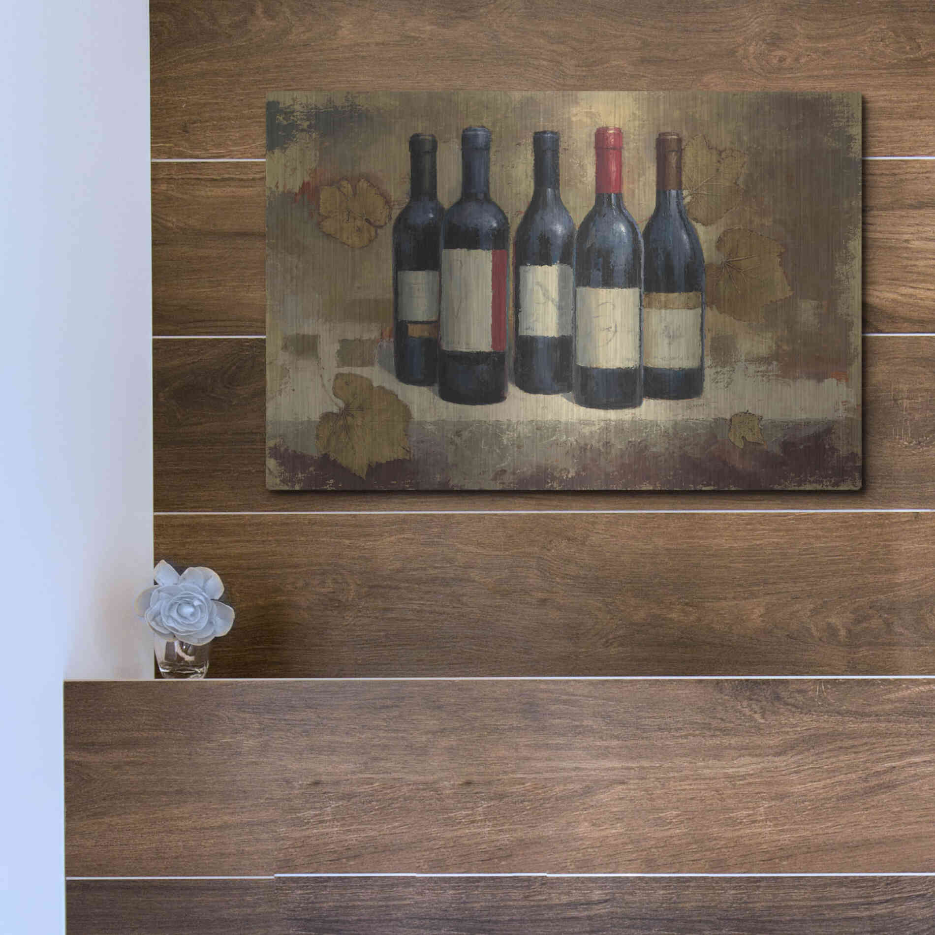 Luxe Metal Art 'Napa Reserve' by James Wiens, Metal Wall Art,16x12