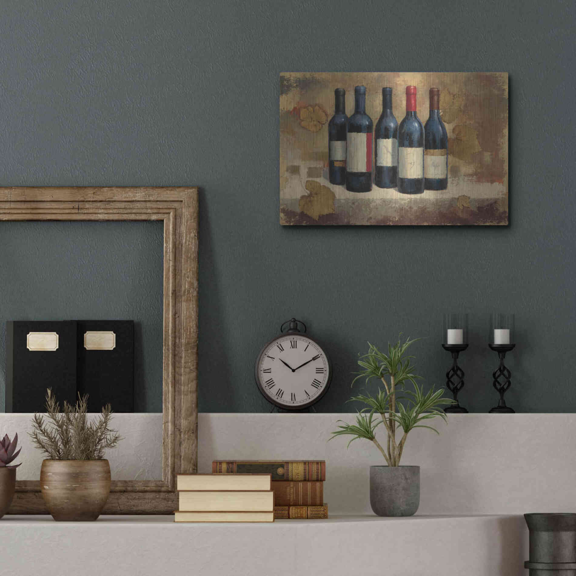 Luxe Metal Art 'Napa Reserve' by James Wiens, Metal Wall Art,16x12