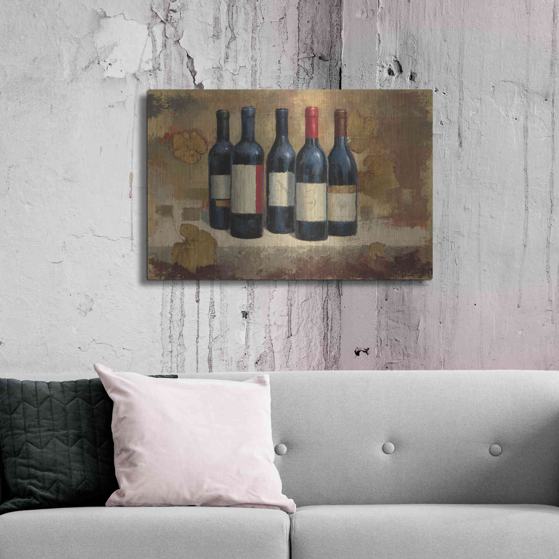 Luxe Metal Art 'Napa Reserve' by James Wiens, Metal Wall Art,36x24