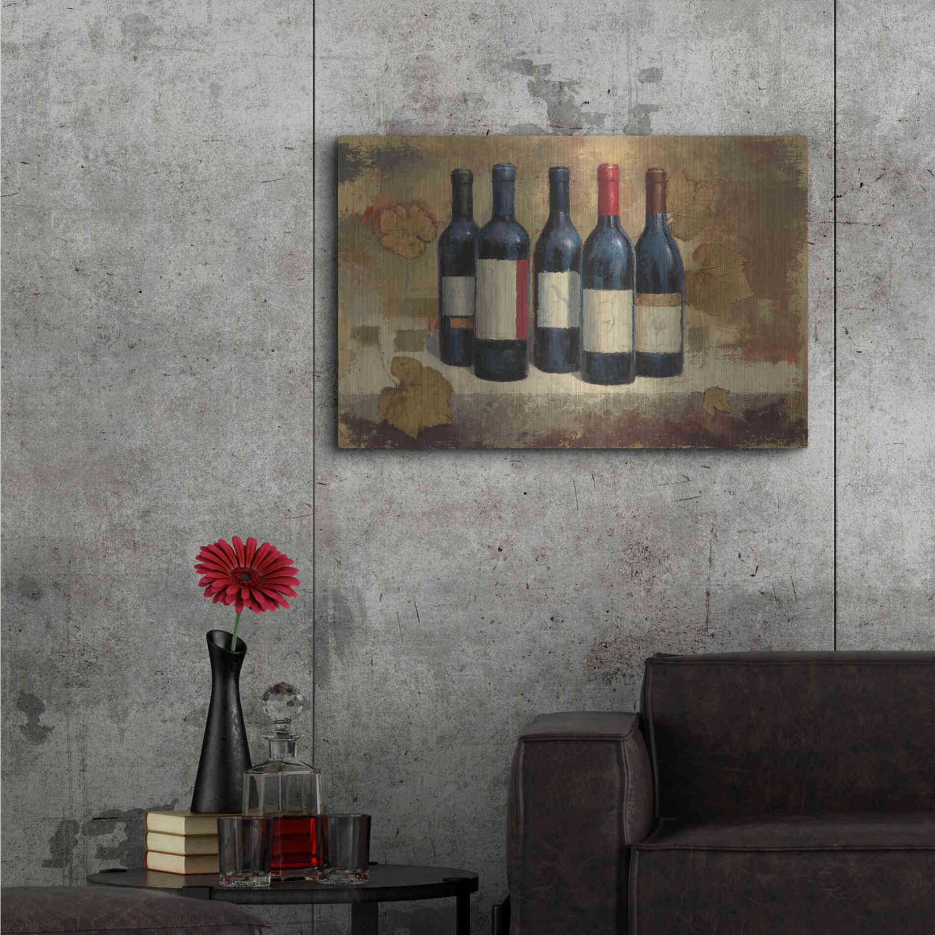 Luxe Metal Art 'Napa Reserve' by James Wiens, Metal Wall Art,36x24