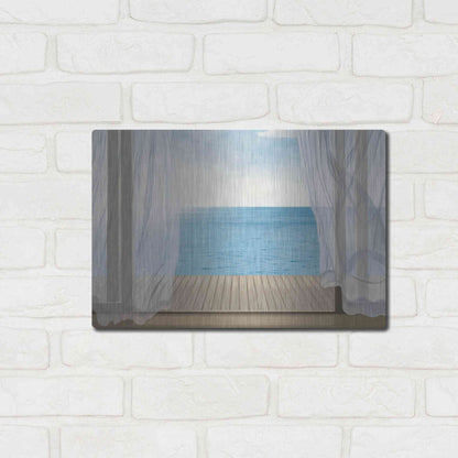 Luxe Metal Art 'Blue Breeze' by James Wiens, Metal Wall Art,16x12