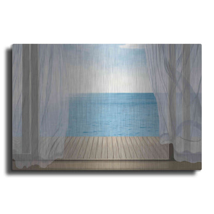 Luxe Metal Art 'Blue Breeze' by James Wiens, Metal Wall Art