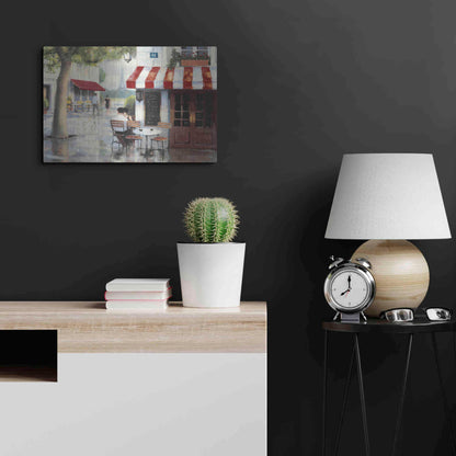 Luxe Metal Art 'Relaxing at the Cafe II' by James Wiens, Metal Wall Art,24x16
