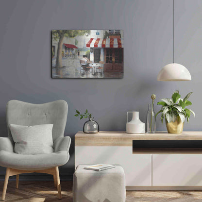 Luxe Metal Art 'Relaxing at the Cafe II' by James Wiens, Metal Wall Art,24x16