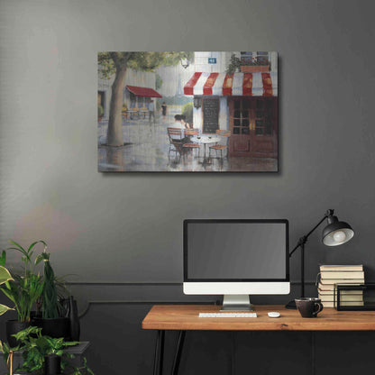 Luxe Metal Art 'Relaxing at the Cafe II' by James Wiens, Metal Wall Art,36x24