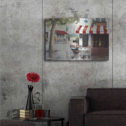 Luxe Metal Art 'Relaxing at the Cafe II' by James Wiens, Metal Wall Art,36x24