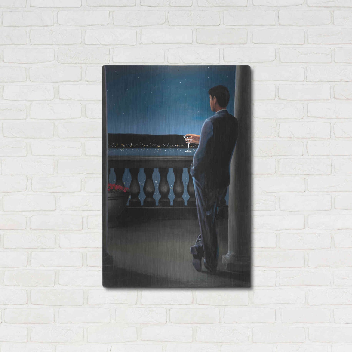 Luxe Metal Art 'Thinking of Her' by James Wiens, Metal Wall Art,24x36