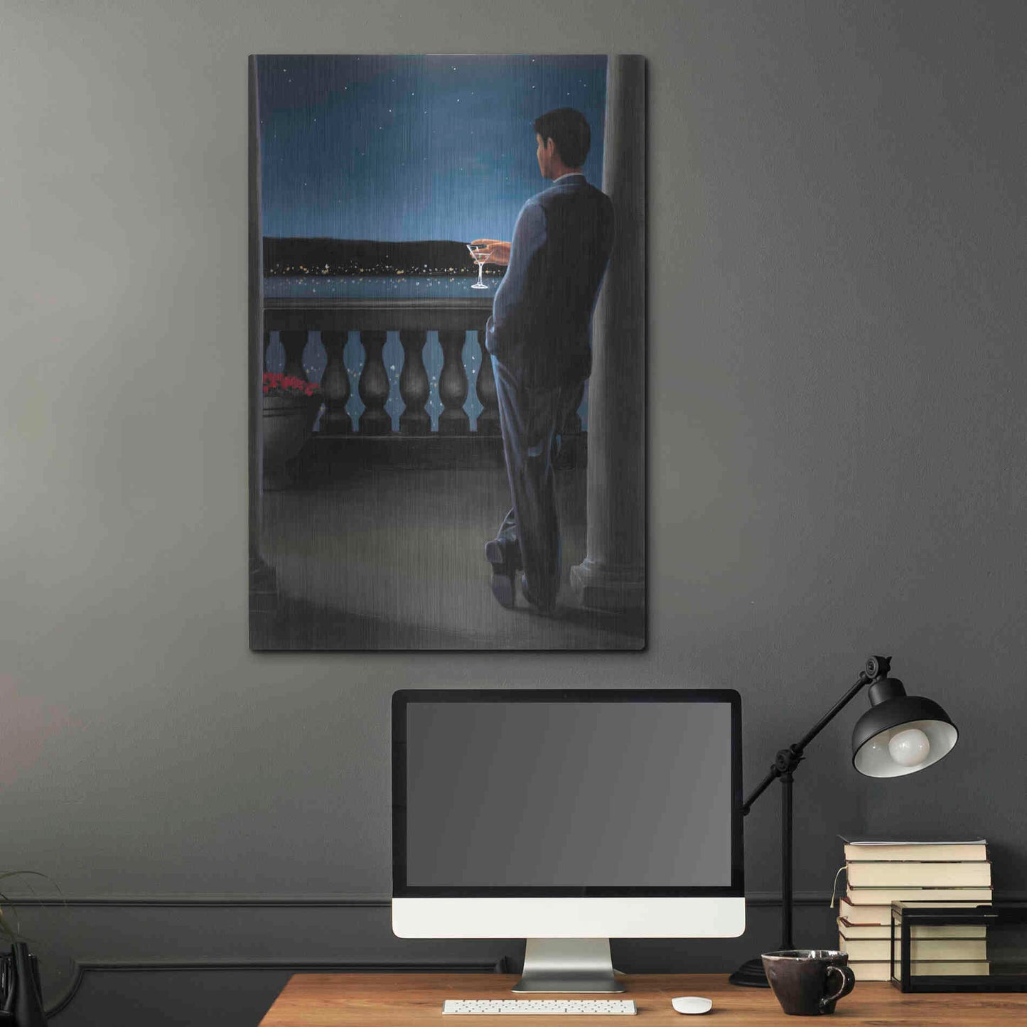 Luxe Metal Art 'Thinking of Her' by James Wiens, Metal Wall Art,24x36