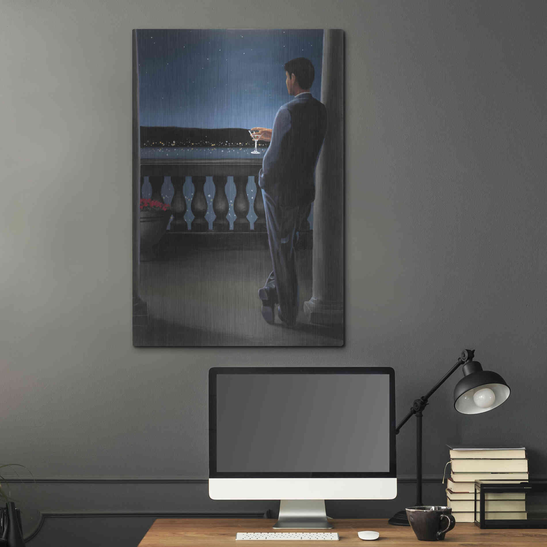 Luxe Metal Art 'Thinking of Her' by James Wiens, Metal Wall Art,24x36