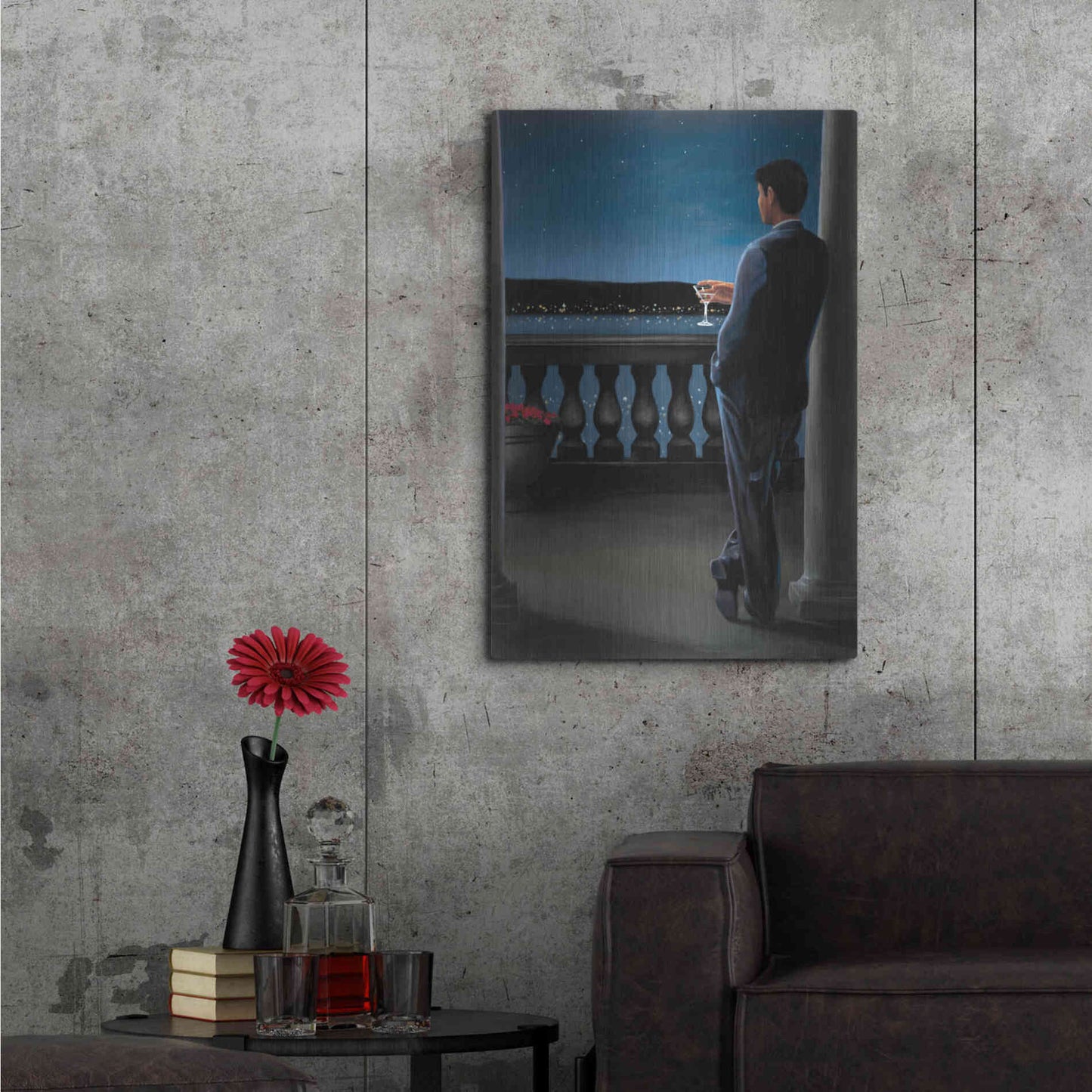 Luxe Metal Art 'Thinking of Her' by James Wiens, Metal Wall Art,24x36