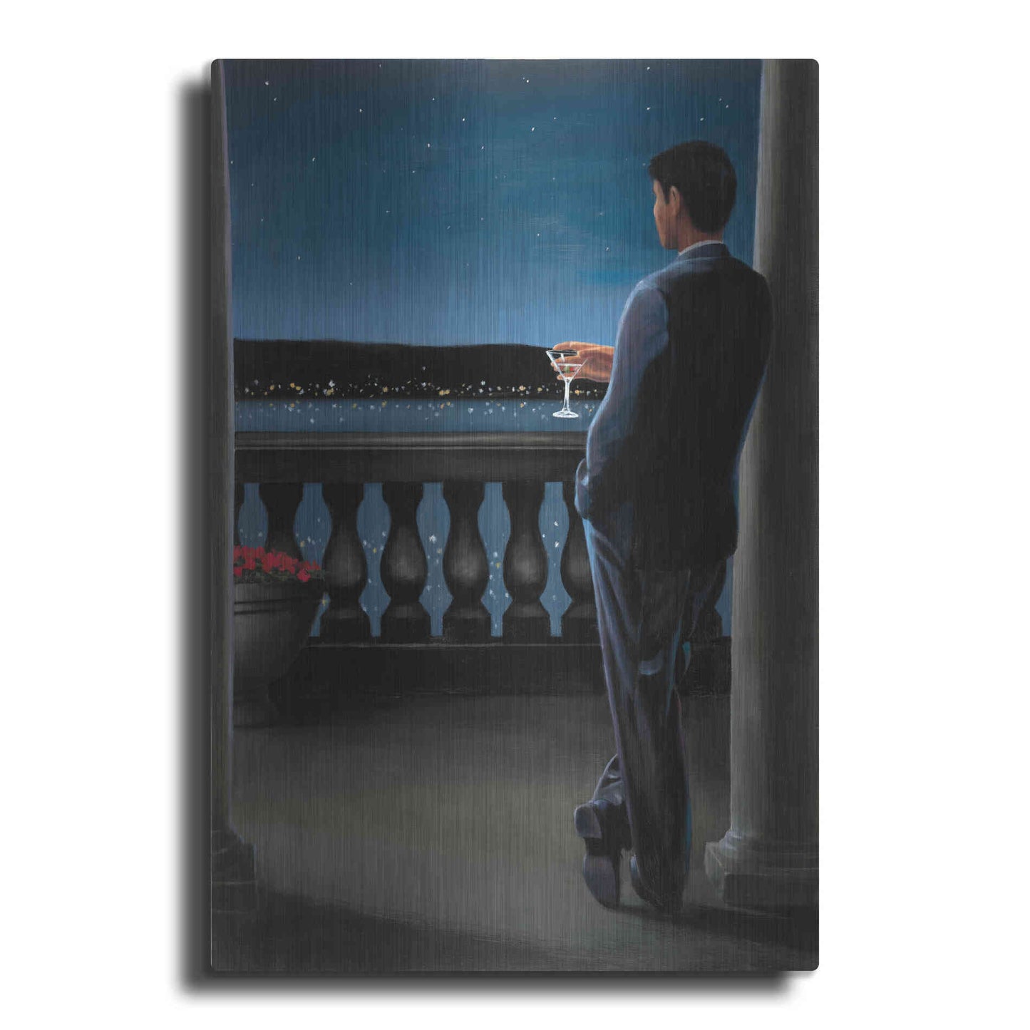 Luxe Metal Art 'Thinking of Her' by James Wiens, Metal Wall Art