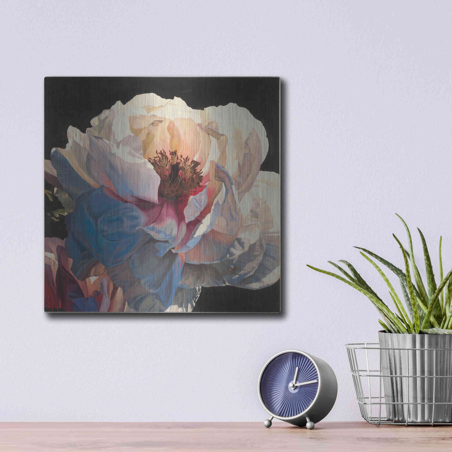 Luxe Metal Art 'Morning Glow I' by James Wiens, Metal Wall Art,12x12