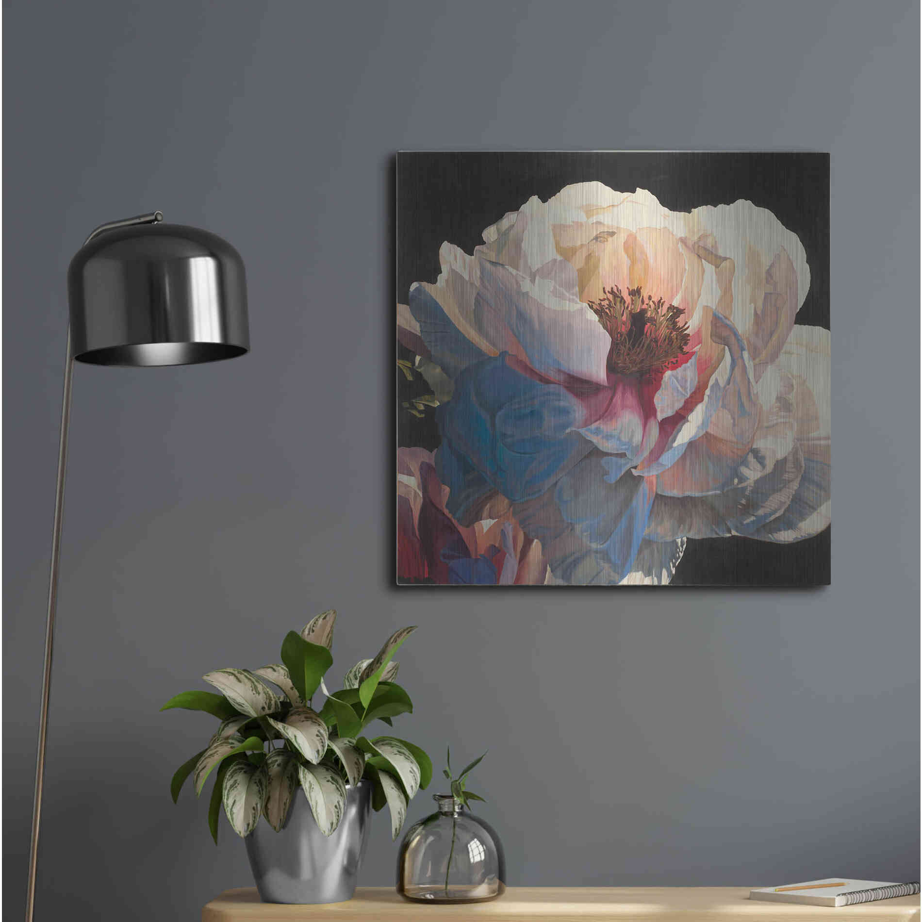 Luxe Metal Art 'Morning Glow I' by James Wiens, Metal Wall Art,24x24