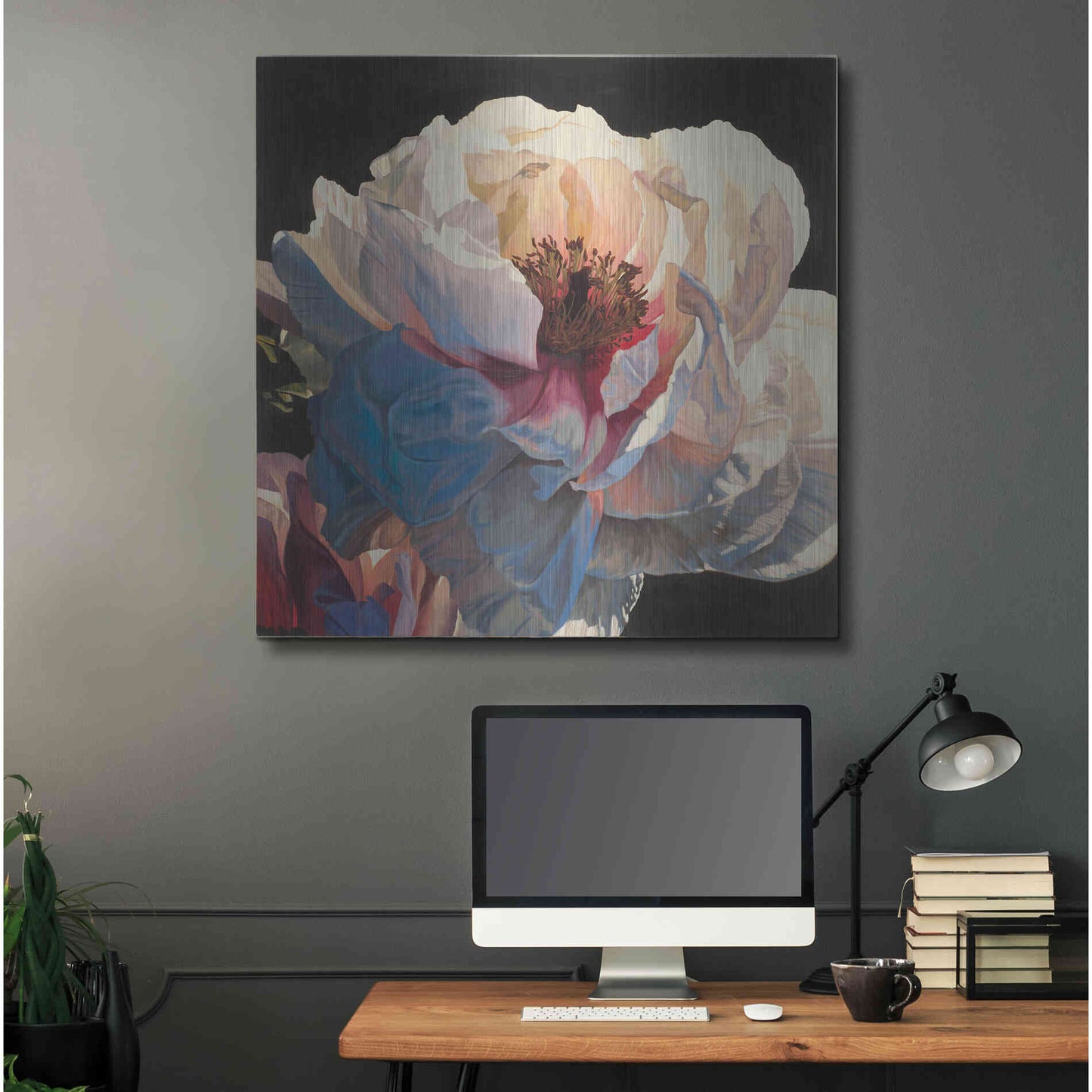 Luxe Metal Art 'Morning Glow I' by James Wiens, Metal Wall Art,36x36