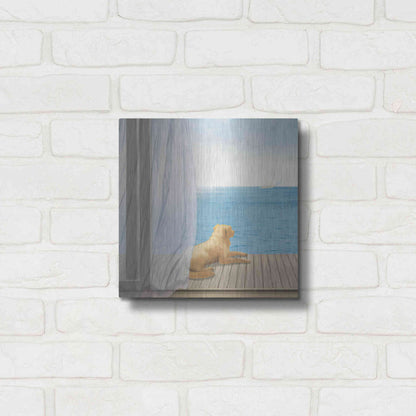 Luxe Metal Art 'Blue Breeze II' by James Wiens, Metal Wall Art,12x12